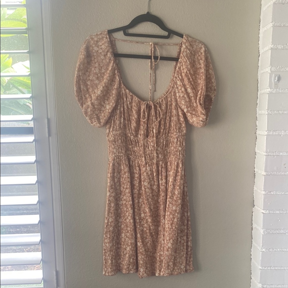 ILLA ILLA Pink Puff Sleeve Mini Sundress